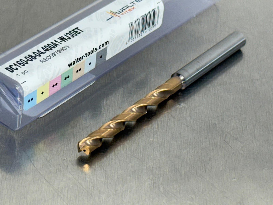 Walter 4.4mm Carbide Drill 8xD Coolant Xtreme Evo DC160-08-04.400A1-WJ30ET