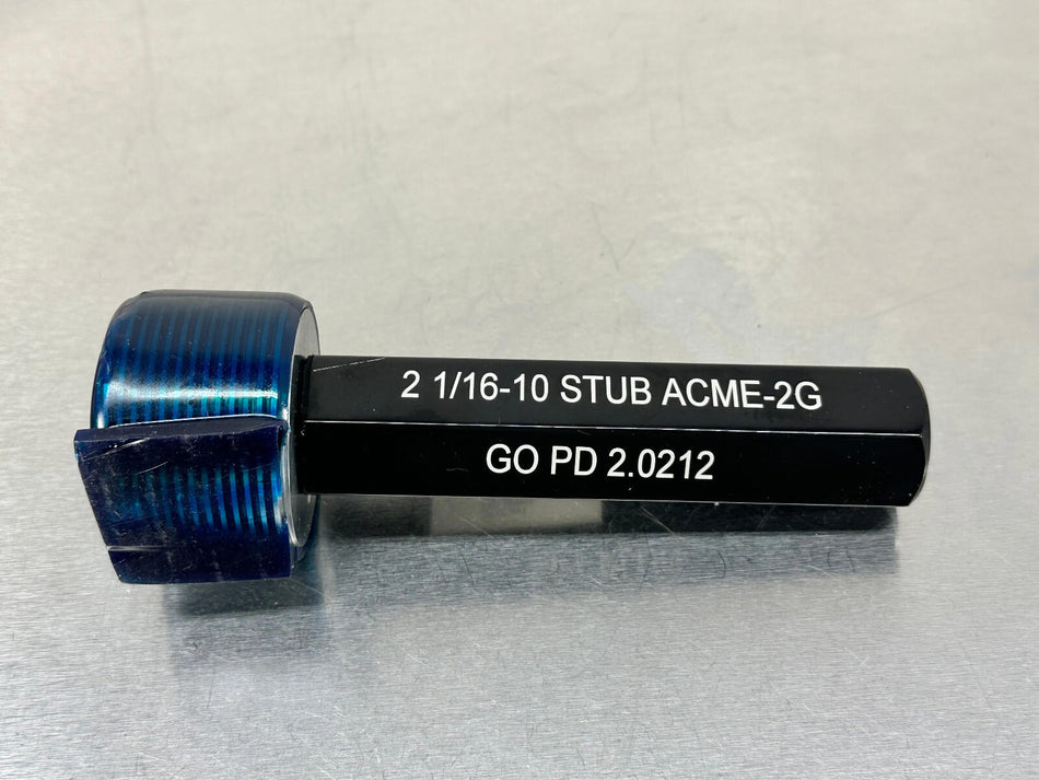 Hemco 2 1/16 10 STUB ACME 2G Thread Gage Set Plug GO Only 2 1/16-10