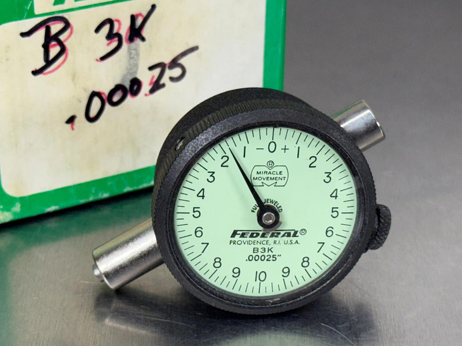 Standard B3K Dial Indicator .00025" Grad Full Jeweled - NOS