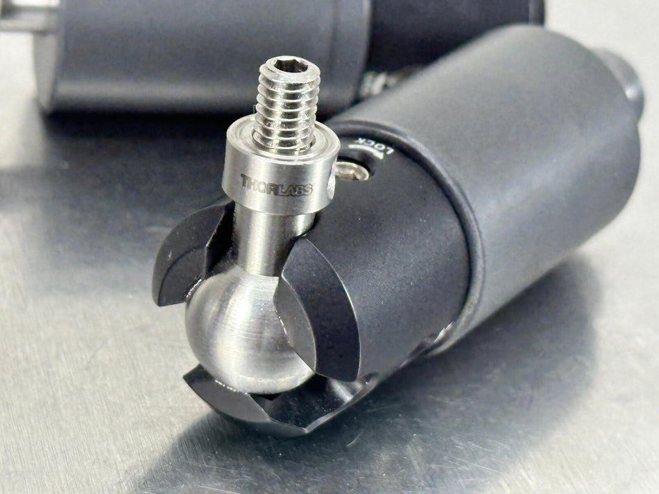 (3) Thorlabs TRB2/M Locking Ball and Socket Mount M6 Threaded Base w/ Spacer